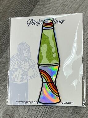 Project Pinup Holographic Green Lava Lamp Patch Large